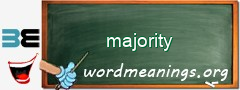 WordMeaning blackboard for majority